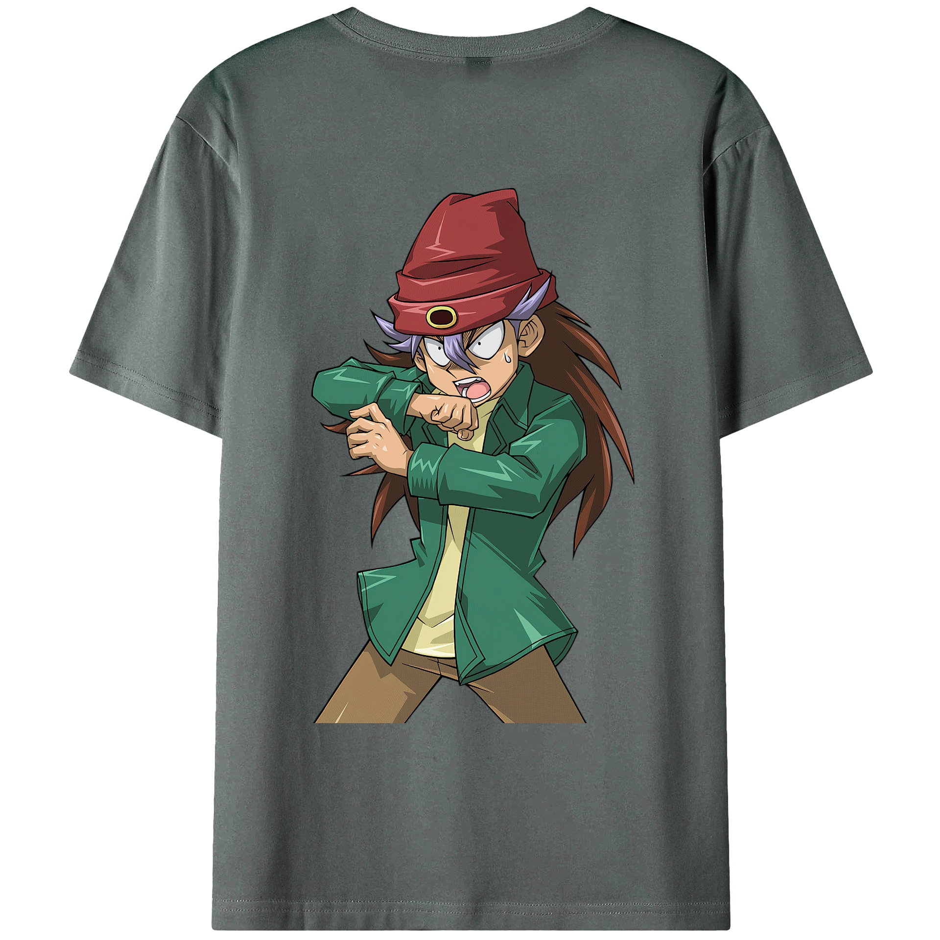 （画像用） 遊☆戯☆王 Yu-Gi-Oh! 綿100％ メンズ半袖Tシャツ（バックプリント） 通気性